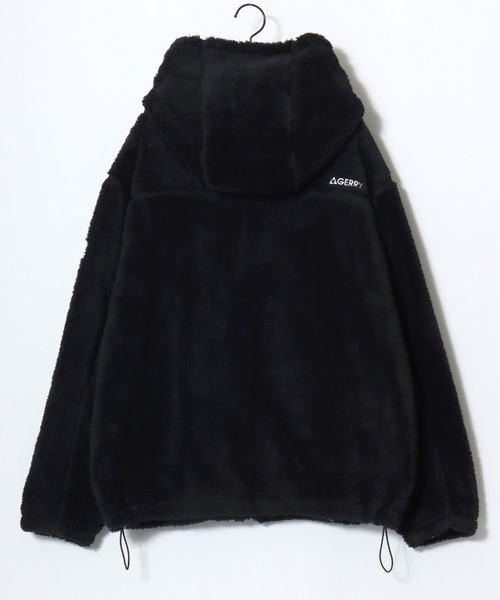 GERRY（ジェリー）の「GERRY/ジェリー オーバーサイズ ソフトボアフリース ジップアップパーカー フーディー/ボアジャケット/ボアブルゾン/レディース メンズ（ブルゾン・メンズ・アイボリー/ブラック・M/L/LL）」の8枚目の写真