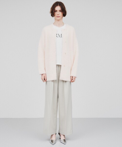 cloenc（クロエンス）の「◆【セットアップ／マシンウォッシュ】サイドラインタックワイドパンツ（その他パンツ・レディース・グレー系その他3/ナチュラル/ブラック・01/02/03）」の5枚目の写真