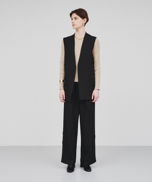 cloenc（クロエンス）の「◆【セットアップ／マシンウォッシュ】サイドラインタックワイドパンツ（その他パンツ・レディース・グレー系その他3/ナチュラル/ブラック・01/02/03）」の16枚目の写真