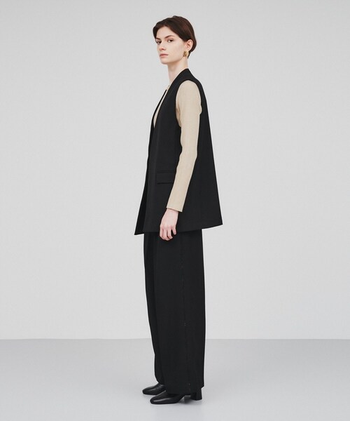 cloenc（クロエンス）の「◆【セットアップ／マシンウォッシュ】サイドラインタックワイドパンツ（その他パンツ・レディース・グレー系その他3/ナチュラル/ブラック・01/02/03）」の15枚目の写真