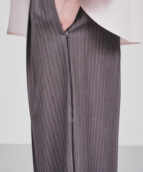 cloenc（クロエンス）の「◆【セットアップ／マシンウォッシュ】サイドラインタックワイドパンツ（その他パンツ・レディース・グレー系その他3/ナチュラル/ブラック・01/02/03）」の7枚目の写真