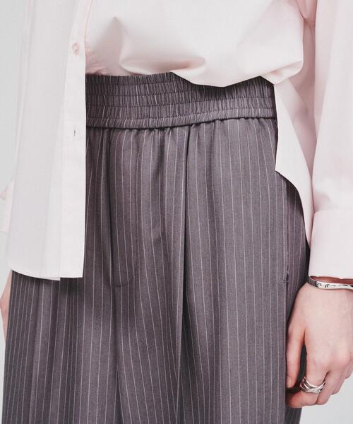 cloenc（クロエンス）の「◆【セットアップ／マシンウォッシュ】サイドラインタックワイドパンツ（その他パンツ・レディース・グレー系その他3/ナチュラル/ブラック・01/02/03）」の6枚目の写真