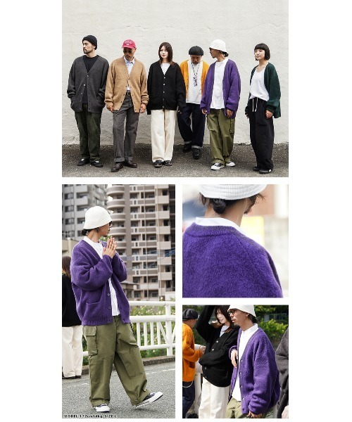 モヘアニット カーディガン SOLID WAIPER.inc【WP1072】（カーディガン