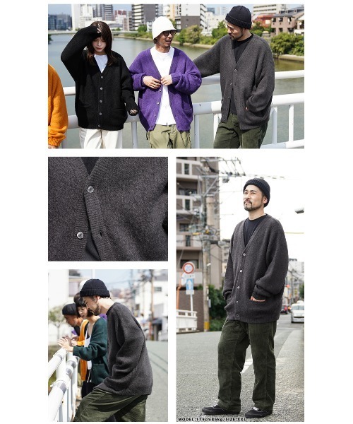 モヘアニット カーディガン SOLID WAIPER.inc【WP1072】（カーディガン