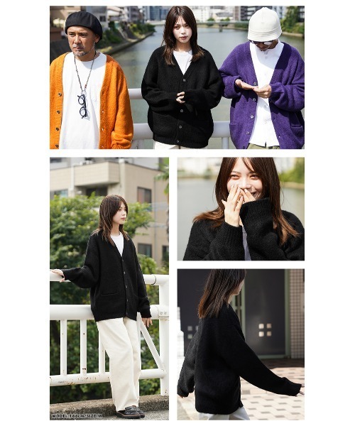 モヘアニット カーディガン SOLID WAIPER.inc【WP1072】（カーディガン