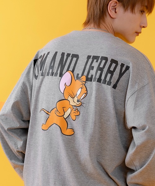 Tom&Jerry(トムアンドジェリー)の「【TOM&JERRY】プリント オーバーサイズ 長袖Tシャツ(Tシャツ/カットソー・メンズ・ホワイト系/ホワイト系1/ホワイト系2/杢グレー/パープル系/ブラック系2/ブラック系/オレンジ系1/ホワイト/グリーン/グレー系1/ベージュ系2/チャコールグレー/ホワイト系3/ホワイト系4/ホワイト系5/ホワイト系6/ブラック系4/ブラック系6/ライトグレー系5/グレー系3/グレー系6/ベージュ系/ネイビー系3/ネイビー系5/ブルー系4・MEDIUM/LARGE/X-LARGE)」の15枚目の写真