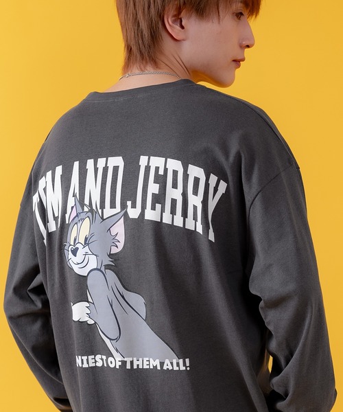 Tom&Jerry(トムアンドジェリー)の「【TOM&JERRY】プリント オーバーサイズ 長袖Tシャツ(Tシャツ/カットソー・メンズ・ホワイト系/ホワイト系1/ホワイト系2/杢グレー/パープル系/ブラック系2/ブラック系/オレンジ系1/ホワイト/グリーン/グレー系1/ベージュ系2/チャコールグレー/ホワイト系3/ホワイト系4/ホワイト系5/ホワイト系6/ブラック系4/ブラック系6/ライトグレー系5/グレー系3/グレー系6/ベージュ系/ネイビー系3/ネイビー系5/ブルー系4・MEDIUM/LARGE/X-LARGE)」の18枚目の写真