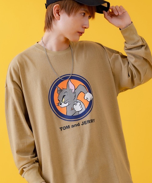 Tom&Jerry(トムアンドジェリー)の「【TOM&JERRY】プリント オーバーサイズ 長袖Tシャツ(Tシャツ/カットソー・メンズ・ホワイト系/ホワイト系1/ホワイト系2/杢グレー/パープル系/ブラック系2/ブラック系/オレンジ系1/ホワイト/グリーン/グレー系1/ベージュ系2/チャコールグレー/ホワイト系3/ホワイト系4/ホワイト系5/ホワイト系6/ブラック系4/ブラック系6/ライトグレー系5/グレー系3/グレー系6/ベージュ系/ネイビー系3/ネイビー系5/ブルー系4・MEDIUM/LARGE/X-LARGE)」の20枚目の写真