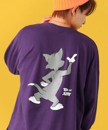 【TOM&JERRY】プリント オーバーサイズ 長袖Tシャツ