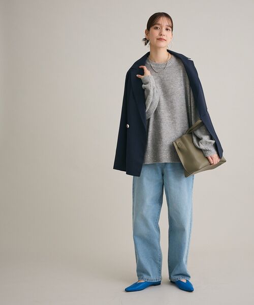 Green　Parks（グリーンパークス）の「ストレッチジャケット（テーラードジャケット・レディース・アイボリー/グレイッシュベージュ/ダークネイビー・FREE）」の16枚目の写真