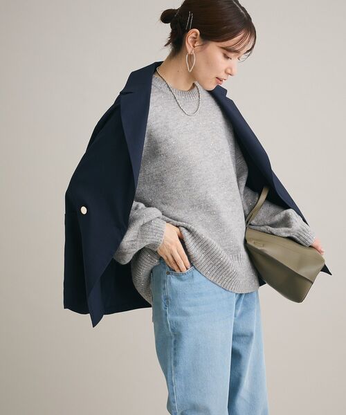 Green　Parks（グリーンパークス）の「ストレッチジャケット（テーラードジャケット・レディース・アイボリー/グレイッシュベージュ/ダークネイビー・FREE）」の20枚目の写真