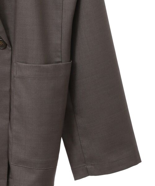 Green　Parks（グリーンパークス）の「ストレッチジャケット（テーラードジャケット・レディース・アイボリー/グレイッシュベージュ/ダークネイビー・FREE）」の9枚目の写真