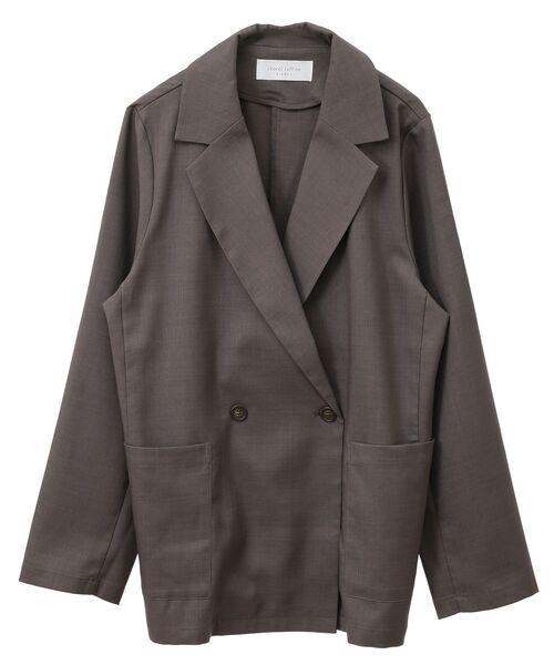 Green　Parks（グリーンパークス）の「ストレッチジャケット（テーラードジャケット・レディース・アイボリー/グレイッシュベージュ/ダークネイビー・FREE）」の14枚目の写真