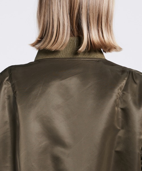 DOUBLE STANDARD CLOTHING（ダブルスタンダードクロージング）の「ジャケットドッキングボンバージャケット（ブルゾン・レディース・カーキ・38/36）」の7枚目の写真