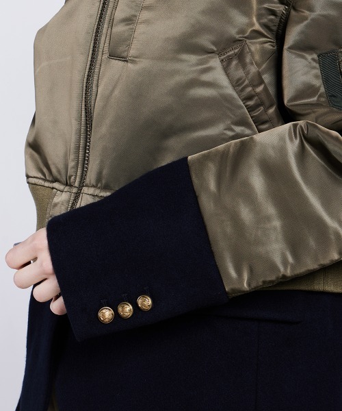 DOUBLE STANDARD CLOTHING（ダブルスタンダードクロージング）の「ジャケットドッキングボンバージャケット（ブルゾン・レディース・カーキ・38/36）」の10枚目の写真