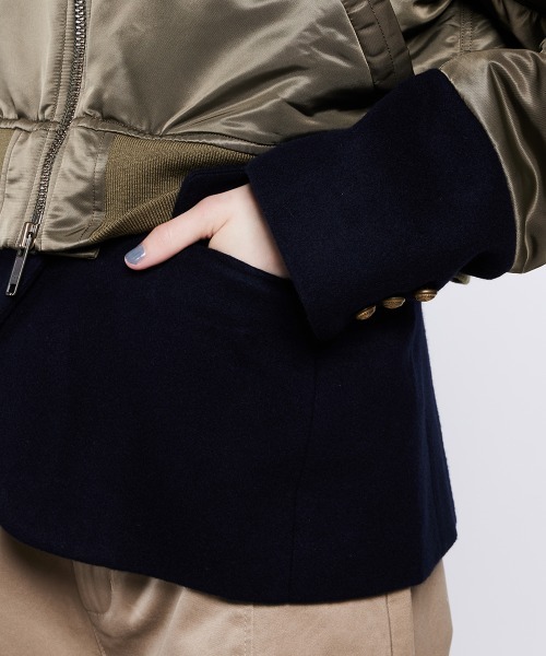 ジャケットドッキングボンバージャケット（ブルゾン）｜DOUBLE