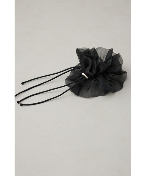 AZUL by moussy（アズールバイマウジー）の「シアードローストリングシュシュ（シュシュ・レディース・ブラック/グレー・FREE）」の5枚目の写真