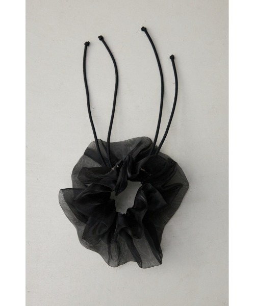 AZUL by moussy（アズールバイマウジー）の「シアードローストリングシュシュ（シュシュ・レディース・ブラック/グレー・FREE）」の6枚目の写真