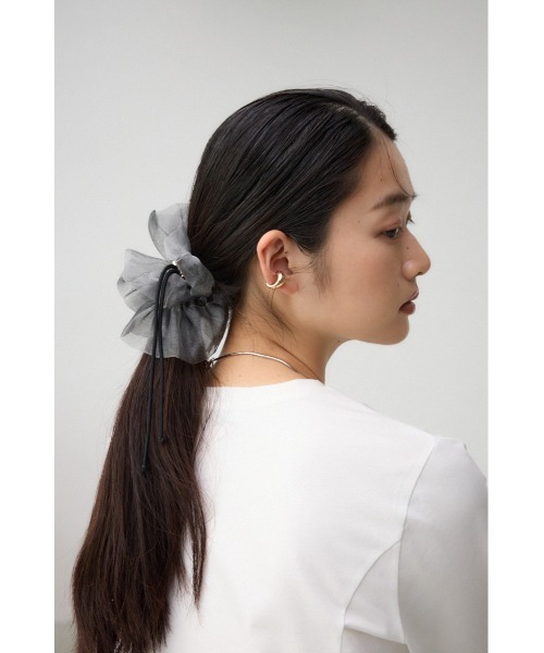 AZUL by moussy（アズールバイマウジー）の「シアードローストリングシュシュ（シュシュ・レディース・ブラック/グレー・FREE）」の11枚目の写真