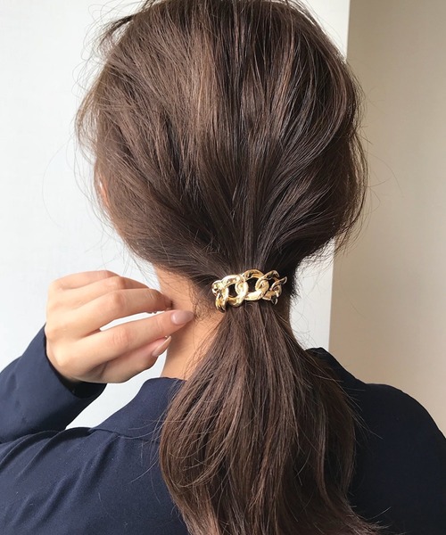 ciite'（シーテ）の「ボリュームリングチェーンヘアゴム（ヘアゴム・レディース・ゴールド・FREE）」の3枚目の写真