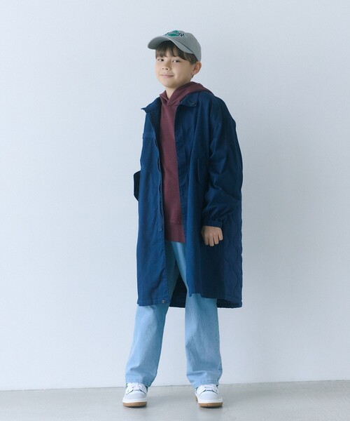 green label relaxing(グリーンレーベルリラクシング)の「TJ キルト 切り替え モッズコート / キッズ 140cm-160cm(モッズコート・キッズ・ネイビー/オリーブ・140cm/160cm/150cm)」の3枚目の写真
