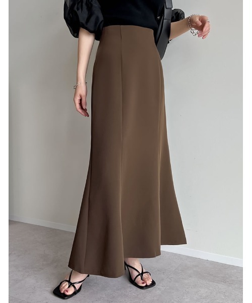 Re:EDIT（リエディ）の「[低身長/高身長サイズ有]カットツイルマーメイドスカート（スカート・レディース・ダークブラウン/ブラック/チャコールグレー/モカ・MEDIUM/TALL/LARGE/SHORT/SMALL）」の3枚目の写真