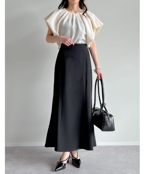 Re:EDIT（リエディ）の「[低身長/高身長サイズ有]カットツイルマーメイドスカート（スカート・レディース・ダークブラウン/ブラック/チャコールグレー/モカ・MEDIUM/TALL/LARGE/SHORT/SMALL）」の12枚目の写真