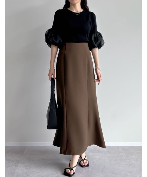 Re:EDIT（リエディ）の「[低身長/高身長サイズ有]カットツイルマーメイドスカート（スカート・レディース・ダークブラウン/ブラック/チャコールグレー/モカ・MEDIUM/TALL/LARGE/SHORT/SMALL）」の20枚目の写真