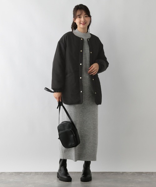 GLOBAL WORK Smile Seed Store（グローバルワーク スマイルシードストア）の「リバーシブルファーブルゾン/137938（ブルゾン・レディース・グレイッシュベージュ/ブラック・X-LARGE/MEDIUM/SMALL/LARGE）」の8枚目の写真