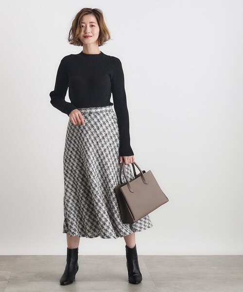 grove（グローブ）の「◆柄アソートフレアースカート（スカート・レディース・グレー系3/ネイビー系1・02/03/01/04/05）」の4枚目の写真