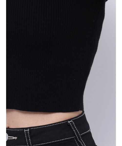 GYDA（ジェイダ）の「GYGYエンボスニットトップス（ニット/セーター・レディース・オフホワイト/ブラック/スカイブルー・FREE）」の15枚目の写真