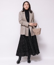 リボン刺繍ミディスカート Apuweiser-riche 白 M Apuweiser-riche