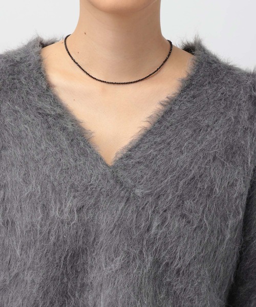 A part by(アパートバイ)の「フェザーVネックニットプルオーバー(ニット/セーター・レディース・ライトグリーン/ライトベージュ/ブルー系その他3/グレー・FREE)」の18枚目の写真