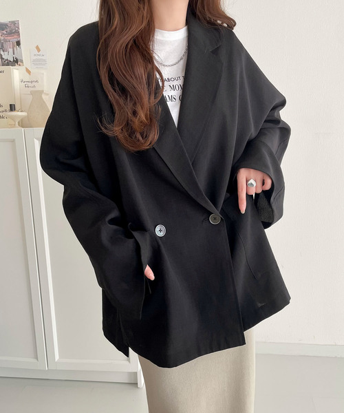 セール】さらりと羽織る、大人の余裕。麻調シアー素材ドルマン