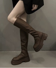 .KOM | 『.KOM/ドットケーオーエム』バックジップロングブーツ【Y】【CN】(ブーツ)