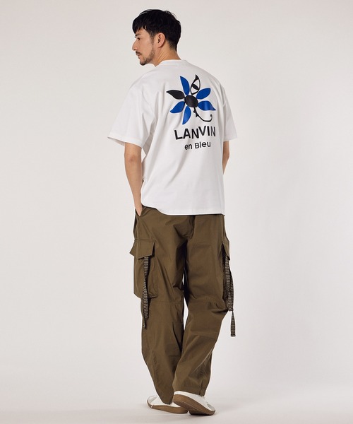 LANVIN en Bleu（ランバンオンブルー）の「【LANVIN en Bleu ESSENTIAL】ALGER / バックプリント ”マルグリット” Tシャツ（Tシャツ/カットソー・メンズ・ベージュ/ホワイト/ライトブルーグレー/ブラック・SMALL/MEDIUM/LARGE/X-LARGE/XX-LARGE）」の17枚目の写真