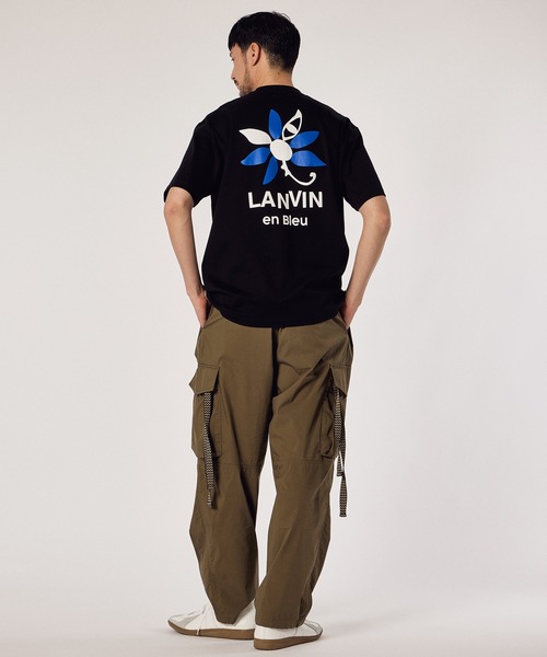 LANVIN en Bleu（ランバンオンブルー）の「【LANVIN en Bleu ESSENTIAL】ALGER / バックプリント ”マルグリット” Tシャツ（Tシャツ/カットソー・メンズ・ベージュ/ホワイト/ライトブルーグレー/ブラック・SMALL/MEDIUM/LARGE/X-LARGE/XX-LARGE）」の18枚目の写真