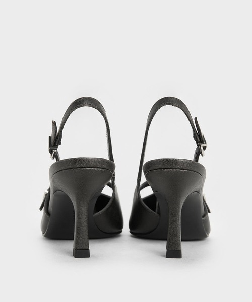 CHARLES & KEITH(チャールズ & キース)の「Tバー バックルポインテッドトゥスリングバックパンプス(パンプス・レディース・ブラック系その他7/ブラック/ライトアッシュグレー・22.5cm/22cm/26.5cm/25.5cm/25cm/24.5cm/23.5cm/23cm)」の5枚目の写真