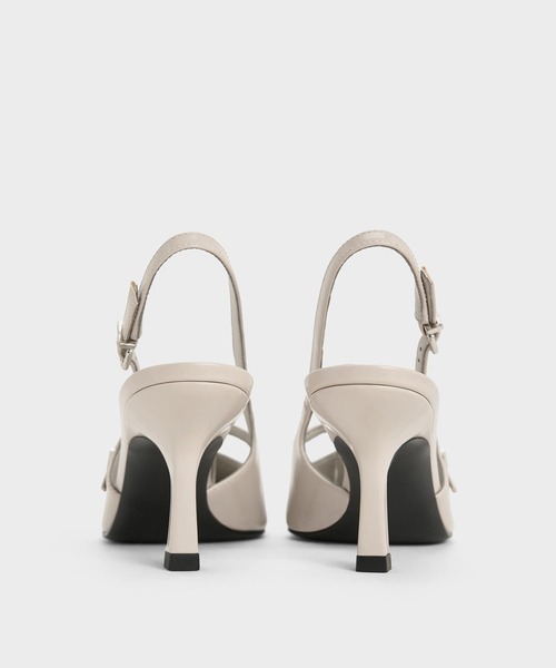 CHARLES & KEITH(チャールズ & キース)の「Tバー バックルポインテッドトゥスリングバックパンプス(パンプス・レディース・ブラック系その他7/ブラック/ライトアッシュグレー・22.5cm/22cm/26.5cm/25.5cm/25cm/24.5cm/23.5cm/23cm)」の9枚目の写真