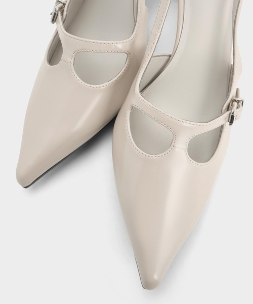 CHARLES & KEITH(チャールズ & キース)の「Tバー バックルポインテッドトゥスリングバックパンプス(パンプス・レディース・ブラック系その他7/ブラック/ライトアッシュグレー・22.5cm/22cm/26.5cm/25.5cm/25cm/24.5cm/23.5cm/23cm)」の10枚目の写真