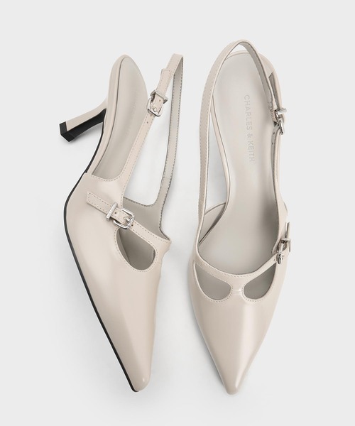 CHARLES & KEITH(チャールズ & キース)の「Tバー バックルポインテッドトゥスリングバックパンプス(パンプス・レディース・ブラック系その他7/ブラック/ライトアッシュグレー・22.5cm/22cm/26.5cm/25.5cm/25cm/24.5cm/23.5cm/23cm)」の11枚目の写真