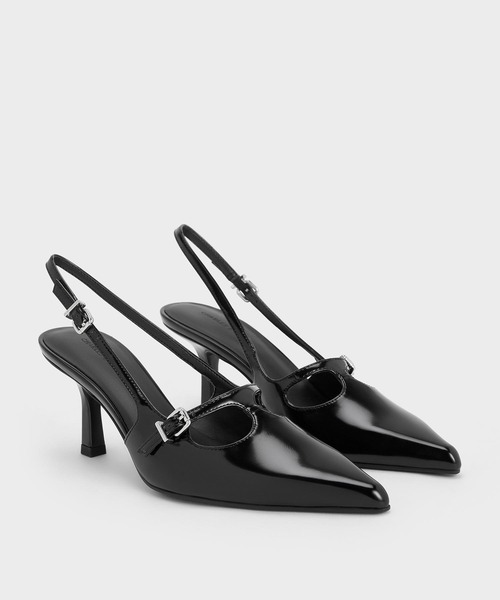 CHANEL】ポインテッドトゥスリングバックシューズ 23.5センチ