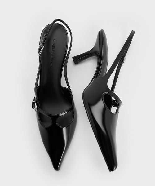 CHARLES & KEITH(チャールズ & キース)の「Tバー バックルポインテッドトゥスリングバックパンプス(パンプス・レディース・ブラック系その他7/ブラック/ライトアッシュグレー・22.5cm/22cm/26.5cm/25.5cm/25cm/24.5cm/23.5cm/23cm)」の15枚目の写真