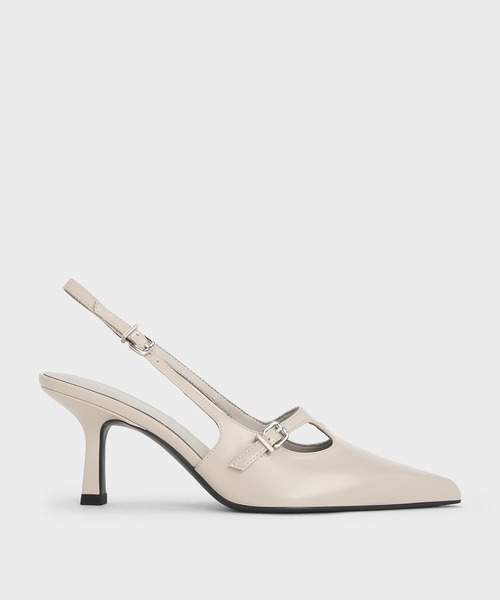 CHARLES & KEITH(チャールズ & キース)の「Tバー バックルポインテッドトゥスリングバックパンプス(パンプス・レディース・ブラック系その他7/ブラック/ライトアッシュグレー・22.5cm/22cm/26.5cm/25.5cm/25cm/24.5cm/23.5cm/23cm)」の18枚目の写真