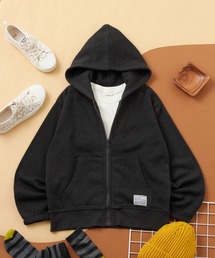 SHISKY（シスキー）の「SHISKY / シスキー ワンポイント ピスネーム ちょいビッグ 裏起毛 フルジップパーカー フーディー 長袖 キッズ（パーカー）」