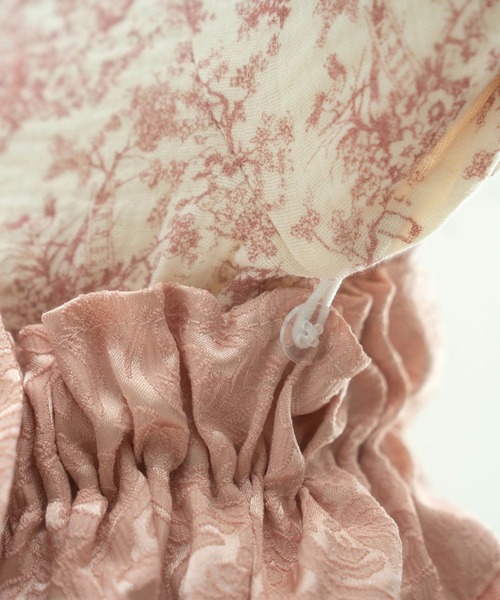 SweetMommy（スウィートマミー）の「3WAY ダブルガーゼ　2ピース袴ロンパース タッセルクリップ付き [ひな祭り] ［トワルドジュイ/ミモザ柄］ [誕生日 記念日 お食い初め お宮参り]（着物・キッズ・ピンク/ベージュ/ネイビー/ピンク系1・80/90/50-70）」の21枚目の写真