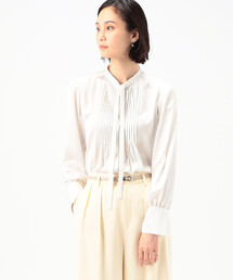 K.T KIYOKO TAKASE | セレモニーピンタック ボウタイブラウス(シャツ/ブラウス)