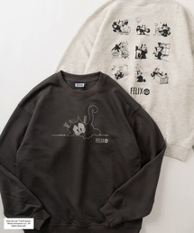 【0】【FELIX THE CAT/フィリックス・ザ・キャット】マルチイラスト&ツアーロゴデザイン バックプリント スウェット/トレーナー/