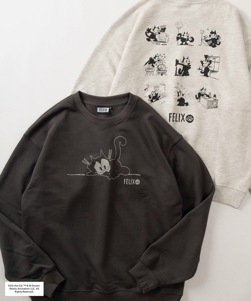 トレーナー スウェット 「0」「FELIX THE CAT/フィリックス・ザ・キャット」マルチイラスト＆ツアーロゴデザイン バックプリント スウェット THE FELiX トレーナー スウェット 「0」「FELIX CAT