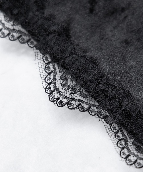 me+em select(ミームセレクト)の「【 カップ付き 】シャギーファーショートビスチェキャミソール / shaggy fur short bustier camisole(キャミソール・レディース・ブラック/アイボリー・FREE)」の14枚目の写真